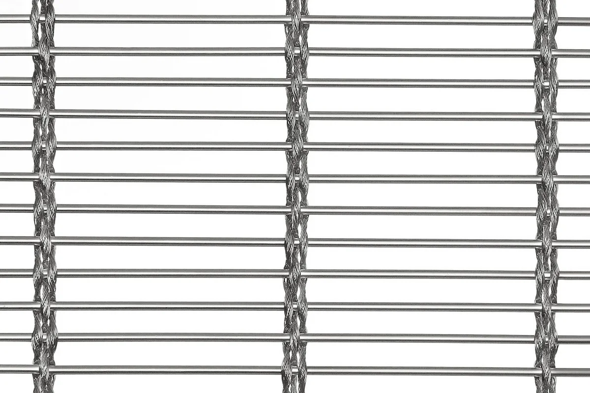 MULTI-BARRETTE 8123 architectural wire mesh - top view