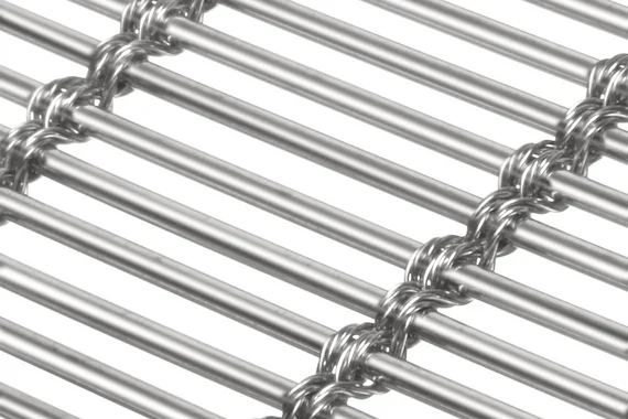 MULTI-BARRETTE 8106 architectural wire mesh - macro view